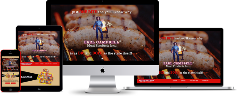 Earl Campbell Food Product Website Design Concept