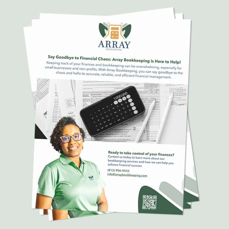 Marketing Design - Array Bookkeeping Flyer